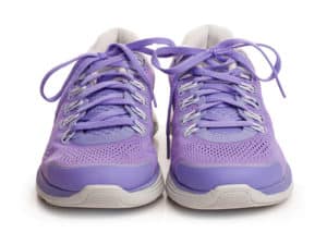 purple sneakers